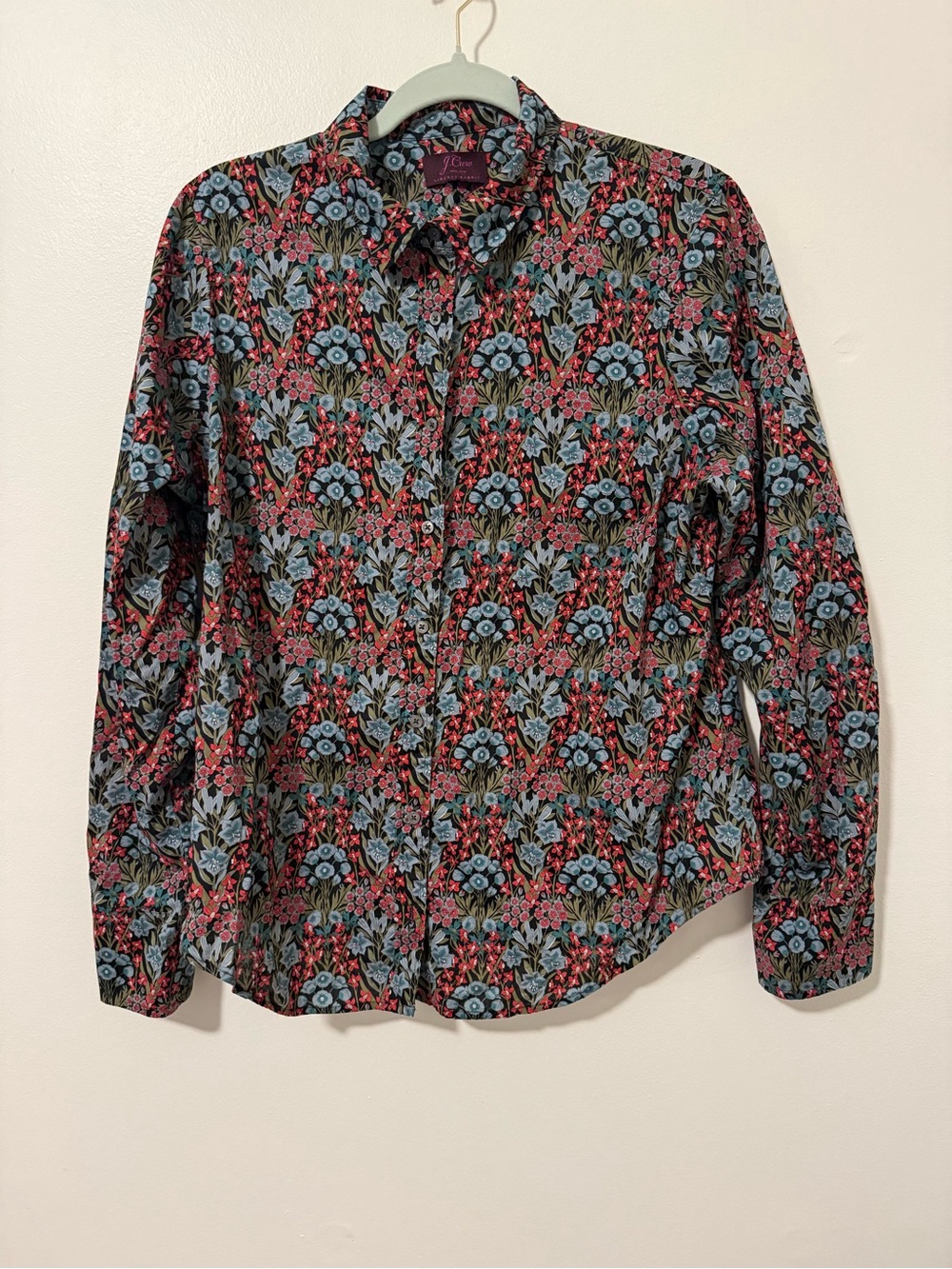 Women’s J Crew Liberty Fabric Floral Button-Up Shirt